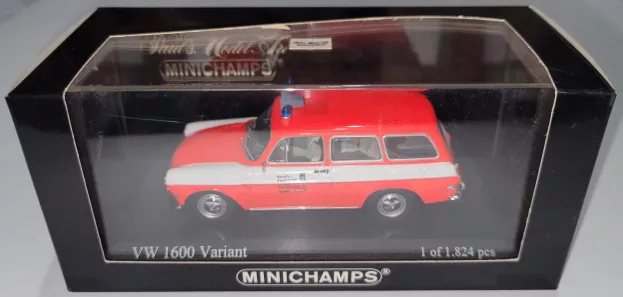 Minichamps Volkswagen 1600 Variant Fire Engine Vigili Del Fuoco 1:43 430055395