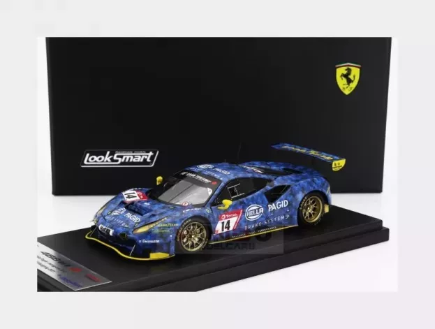 Looksmart Ferrari 488 Gt3 Evo 3.9l Turbo V8 Hella Pagid Racing One Team N 14 24h Nurburgring 2021 Christian Kohlhaas Stephan Kohler Mike Jager Norbert Schneider 1:43 LSRC096