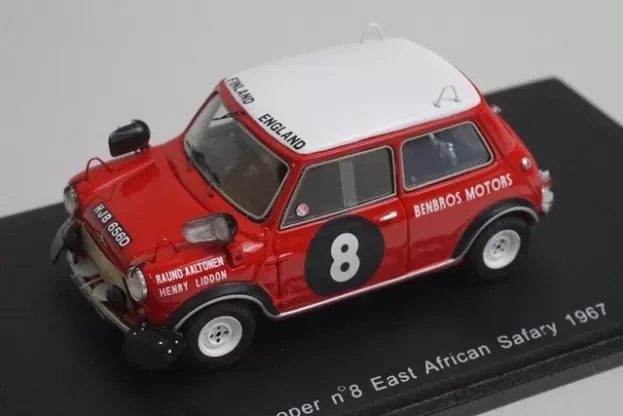 Spark Morris Mini Cooper N 8 Rally East African Safary 1967 R.aaltonen H.liddon 1:43 S2660