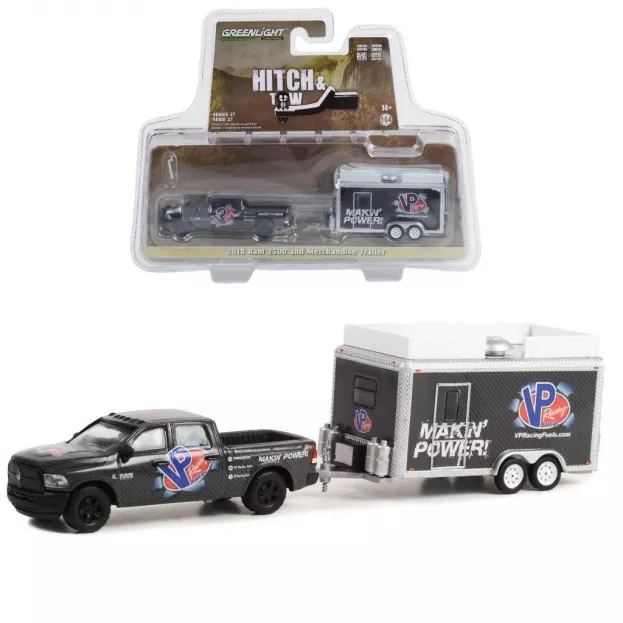 Greenlight Dodge Ram 2500 Pick-up 2018 With Trailer Vp Racing 1:64 32270C
