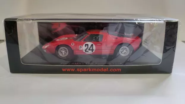 Spark Ford Gt40 4.7l V8 Amr2 N 24 12h Sebring 1966 G.hill J.stewart 1:43 S2772