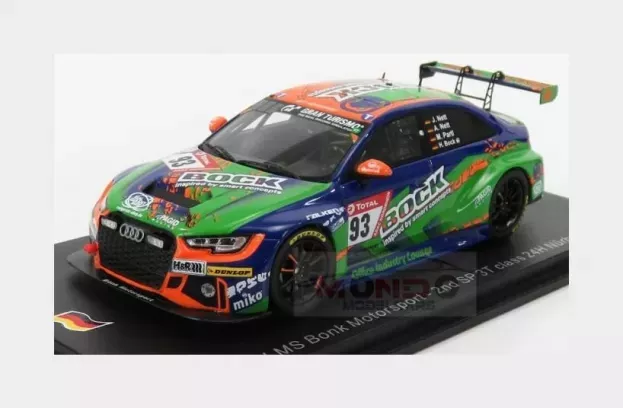 Spark Audi A3 Rs3 Team Bonk Motorsport N 93 24h Nurburgring 2019 H.bock M.partl J.nett A.nett 1:43 SG535