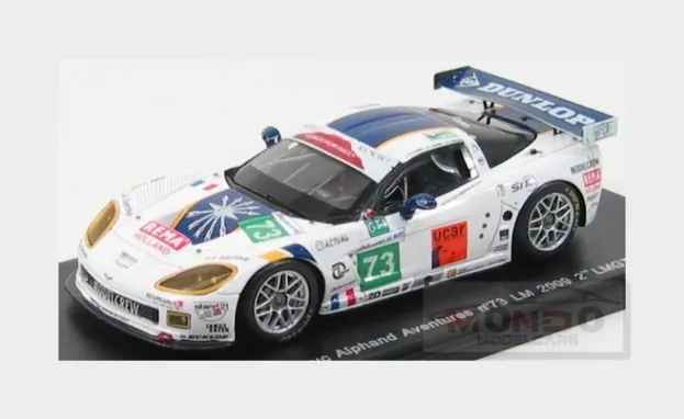 Spark Chevrolet Corvette C6.r Luc Alphand Aventures N 73 24h Le Mans 2nd Lmgt1 Class 2009 Y.clairay J.jousse X.maassen 1:43 S1531
