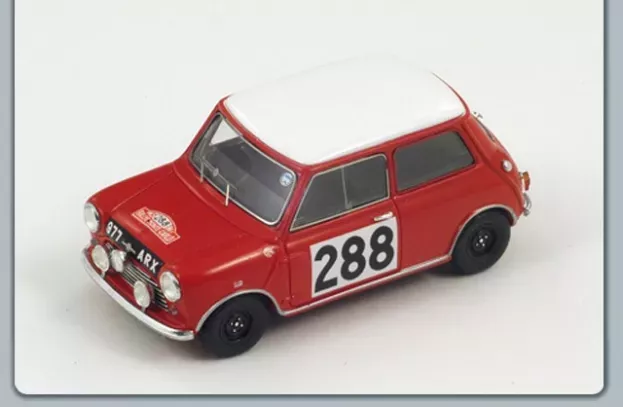 Spark Morris Mini Cooper N 288 3rd Rally Montecarlo 1963 R.aaltonen A.ambrose 1:43 S1187