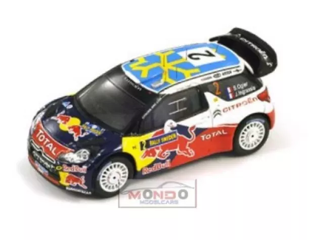 Spark Citroen Ds3 Wrc Red Bull N 2 4th Rally Sweden 2011 S.ogier J.ingrassia 1:43 S3301