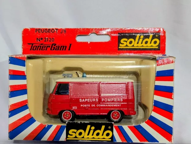 Solido Peugeot J9 Van Sapeurs Pompiers Poste De Commandement Fire Engine Command Post 1978 Vigile Del Fuoco 1:50 2120