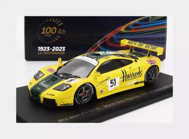 Spark Mclaren F-1 Gtr Bmw S70 6.1l V12 Team Harrods Mach One Racing N 51 3rd 24h Le Mans 1995 Andy Wallace Derek Bell Justin Bell 1:43 S6675