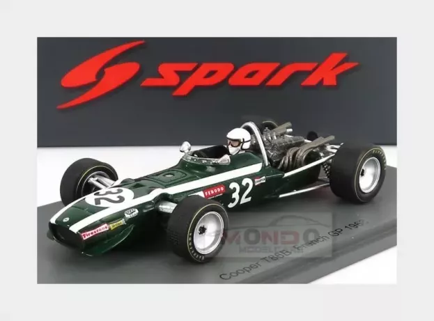 Spark Cooper F1 T86b N 32 France Gp 1968 J.servoz Gavin 1:43 S6985