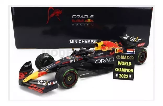 Minichamps Red Bull F1 Rb18 Team Oracle Red Bull Racing N 1 World Champion Winner Japan Gp With Pit Board 2022 Max Verstappen 1:18 110221801