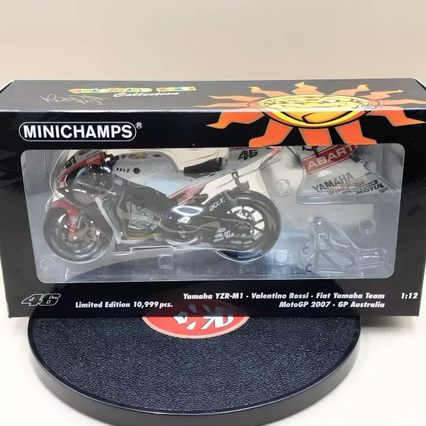 Minichamps Yamaha Yzr-m1 Fiat Yamaha Team Abarth N 46 Motogp Philip Island Gp 2007 Valentino Rossi 1:12 122073196
