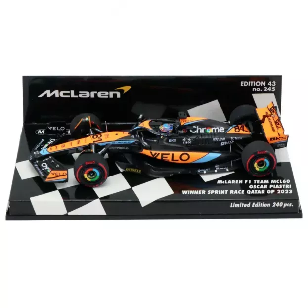 Minichamps Mclaren F1 Mcl60 Team Mclaren N 81 Winner Sprint Race Qatar Gp 2023 Oscar Piastri 1:43 537236181