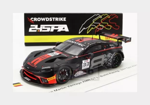 Spark Aston Martin Vantage Amr Gt3 Team Bullit Racing N 33 24h Spa 2023 J.kingsley J.riegel R.leroux R.del Sarte 1:43 SB722