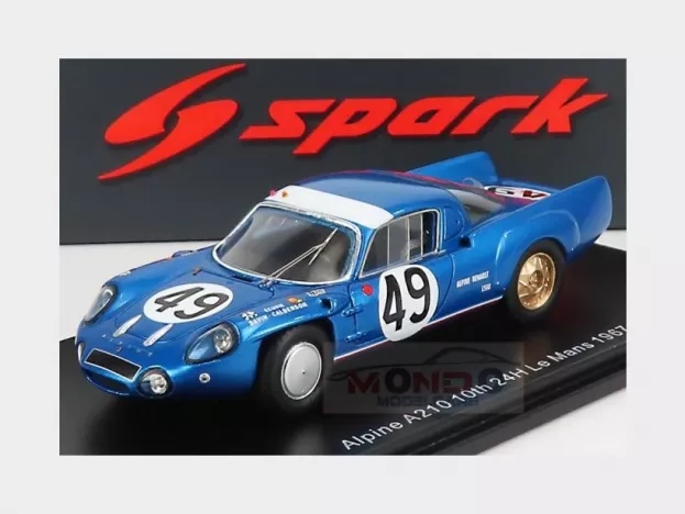 Spark Renault Alpine A210 Team Ecurie Savin Calberson N 49 24h Le Mans 1967 A.de Cortanze A.le Guellec 1:43 S5690
