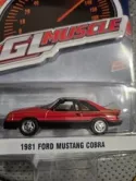 1981 Ford Mustang Cobra Bright Red 1:64 Scale Model Car - Greenlight 13300C
