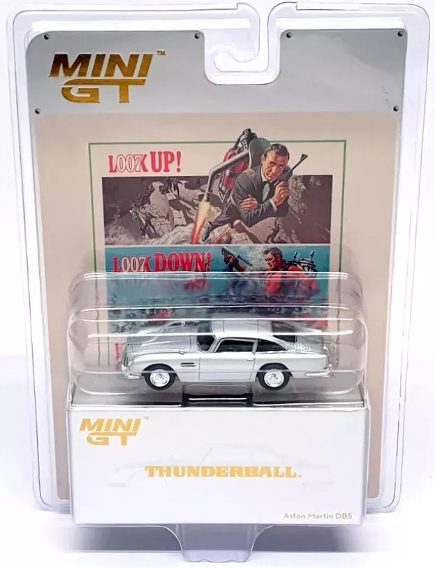 Mini GT Aston Martin Db5 1964 007 James Bond Thunderball Operazione Tuono Included Poster 007 English Language 1:64 MGT00901-007E