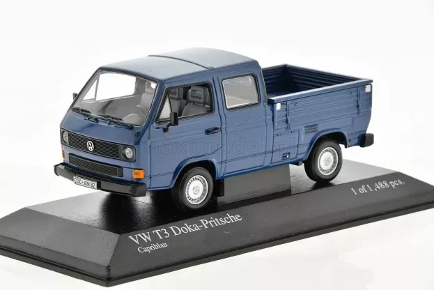 Minichamps Volkswagen T3 Double Cab Doka Pritsche Pick-up 1983 1:43 400055260