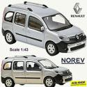 Renault Kangoo Facelift Type W 2013-21 Silver Metallic 1:43 Norev 511377