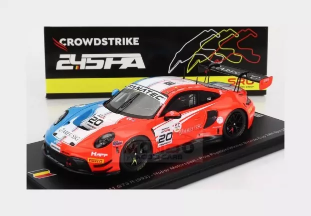 Spark Porsche 911 992 Gt3 R Team Huber Racing N 20 Pole Position And Winner Bronze Cup 24h Spa 2023 A.au T.heinemann J.fittje M.cairoli 1:43 SB708