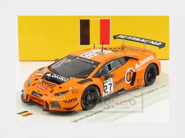 Spark Lamborghini Huracan Gt3 Team Orange 1 Lazarus N 27 24h Spa 2017 L.filippi N.pohler F.crestani 1:43 SB298