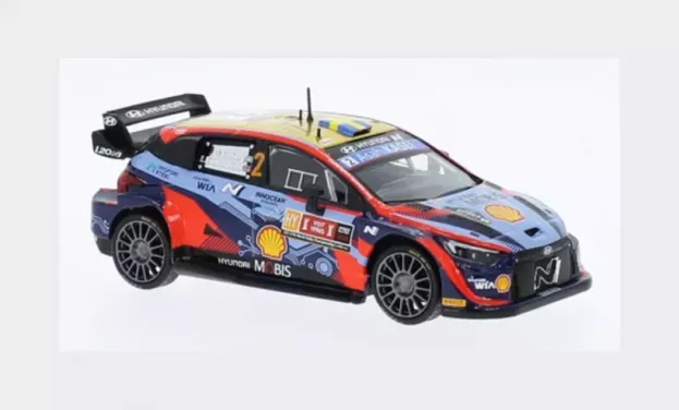 IXO Models Hyundai I20 Rally1 Team Mobis N 2 4th Rally Ypres 2022 Oliver Solberg Elliott Edmondson 1:43 RAM875.22