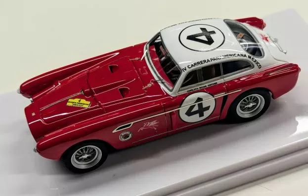 Tecnomodel Ferrari 340 Mexico Ch.0222 Vignale Coupe N 4 Rally Carrera Panamericana 1953 P.hill R.ginther 1:43 TM43-43C
