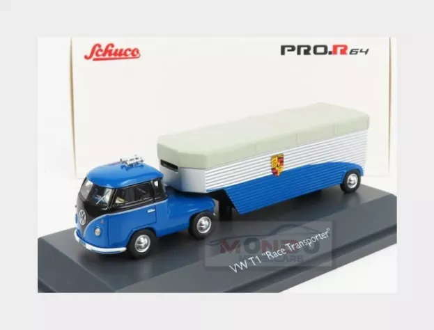 Schuco Volkswagen T1b Continental Motors Porsche Car Transporter 1962 1:64 452001500
