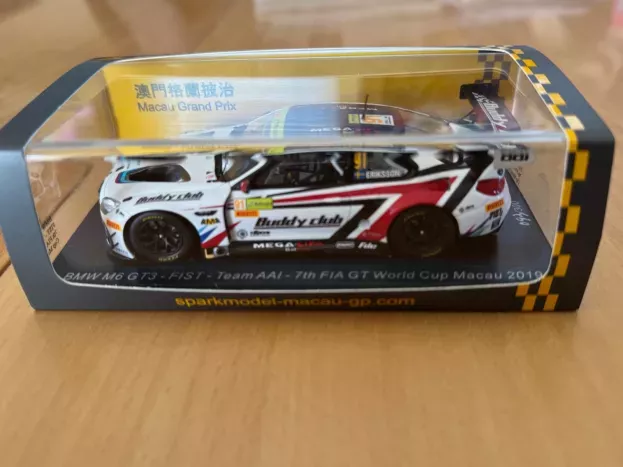 Spark Bmw 6-series M6 Gt3 Team Aai N 91 Fia Gt World Cup Macau 2019 J.eriksson 1:43 SA215