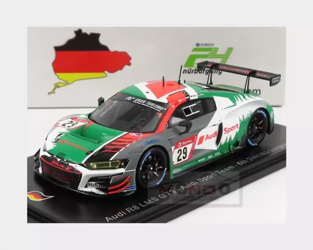 Spark Audi R8 Lms Gt3 Team Audi Sport N 29 24h Nurburgring 2020 M.drudi C.mies R.rast K.van Der Linde 1:43 SG685