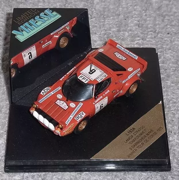 Vitesse Lancia Stratos Chardonnet N 6 Winner Tour De Corse 1975 B.darniche A.mahe 1:43 L193A