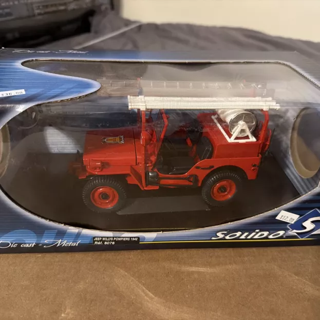 Solido Jeep Willys Fire Engine With Pump S.d.i. Du Tarin 1942 1:18 8076