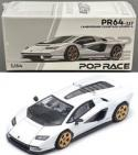 Pop Race Lamborghini Countach LPI 800-4 White 1:64 PR640117