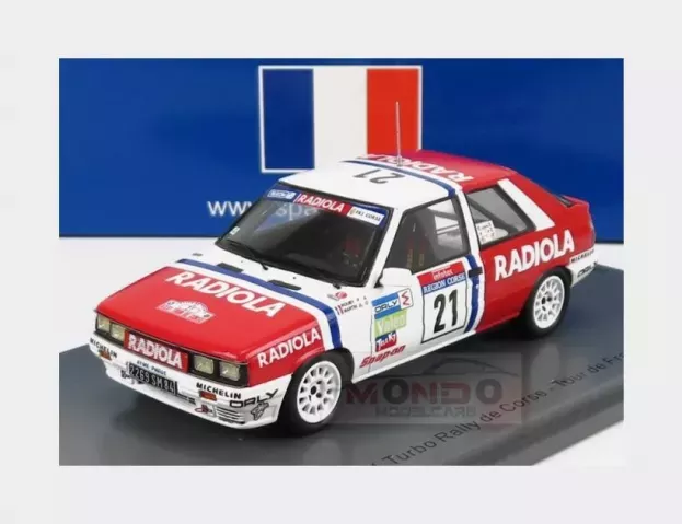 Spark Renault R11 Turbo N 21 Rally Tour De Corse 1987 P.rouby J.l.martin 1:43 SF146