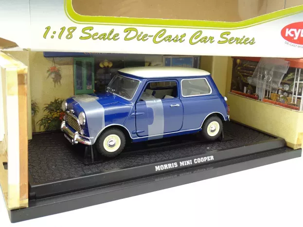 Kyosho Morris Mini Cooper Mki 1275s 1959 With Flag The Union Jack 1:18 08101B