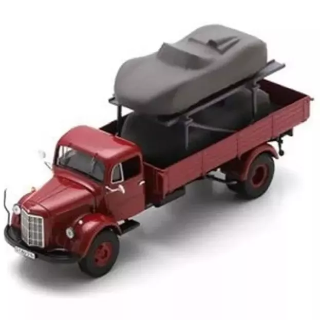 Schuco Mercedes L3500 Truck Porsche Renndienst Car Transporter Porsche 718 Rs 1950 1:43 450723600