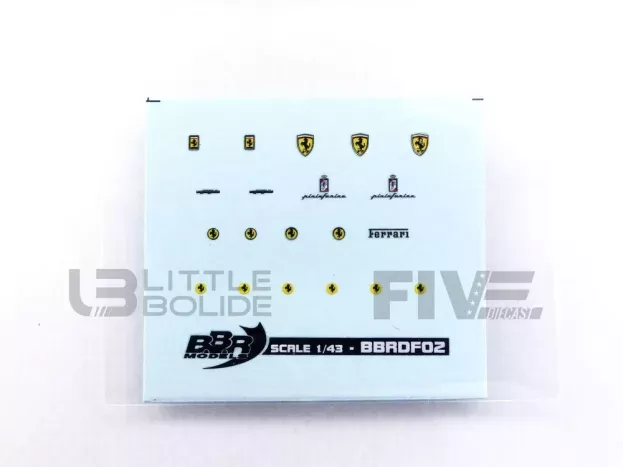 BBR Ferrari Decals High Quality With Threads Of Real Chrome 1:43 BBRDF02