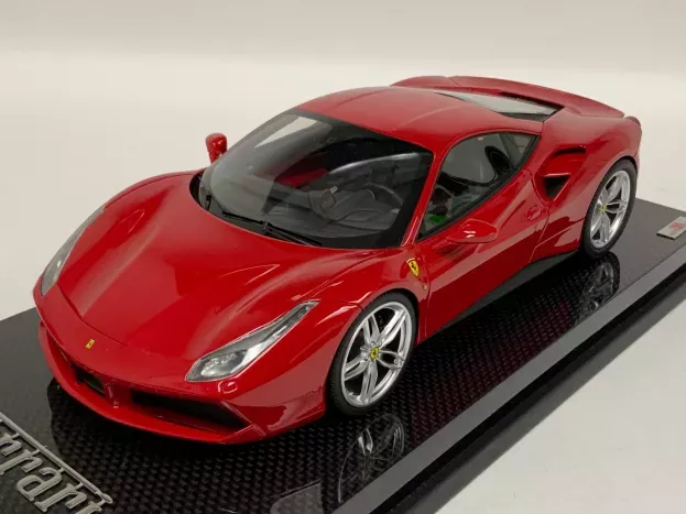 MR Models Ferrari 488 Gtb Coupe Geneve Motorshow 2015 Con Vetrina With Showcase 1:18 FE015A