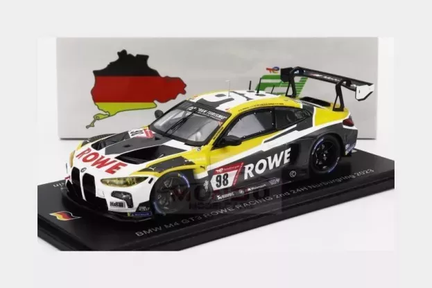 Spark Bmw 4-series M4 Gt3 Team Rowe Racing N 98 2nd 24h Nurburgring 2023 Marco Wittmann Sheldon Van Der Linde Dries Vanthoor Maxime Martin 1:43 SG897