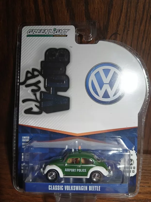 Greenlight Volkswagen Beetle Kafer Copenhagen Airport Police 1968 1:64 36030D