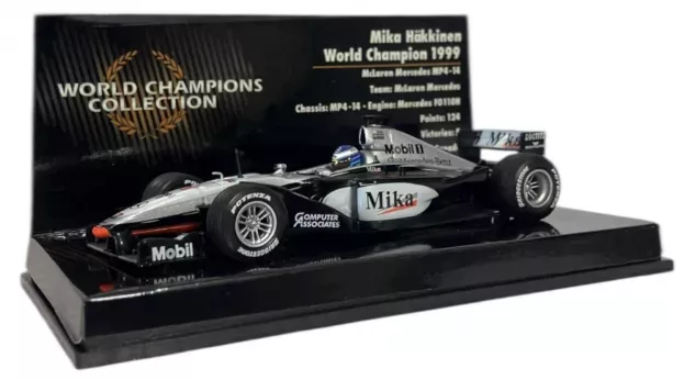 Minichamps Mclaren F1 Mercedes Mp4 14 N 1 Mika Hakkinen Season 1999 World Champion 1:43 436990001