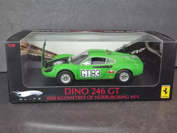 Hot Wheels Ferrari Dino 246 Gt N 83 1000km Nurburgring 1983 1:18 T6260