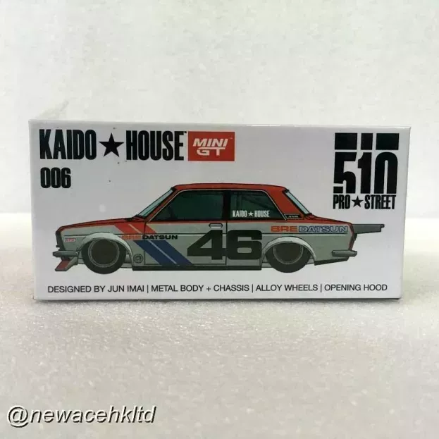 Mini-GT Datsun 510 Pro Street N 46 Bre Racing V2 1972 1:64 KHMG006