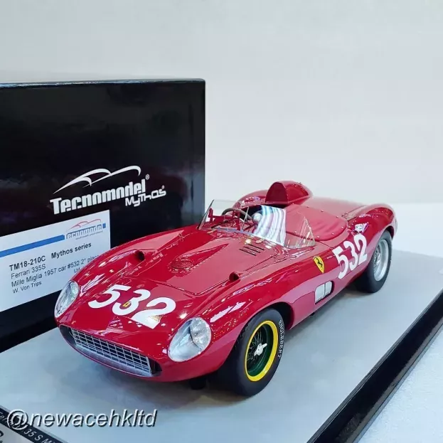 Tecnomodel Ferrari 335s Spider N 532 2nd Mille Miglia 1957 W.von Trips 1:18 TM18-210C