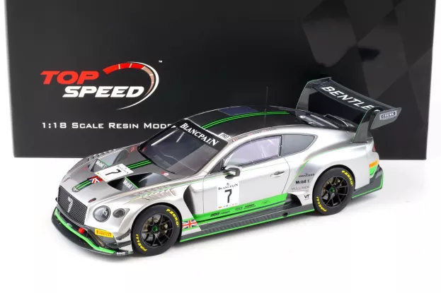 Truescale Bentley Continental Gt3 Team Blancpain N 7 Gt Series Monza 2018 1:18 TS0243