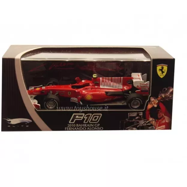 Hot Wheels Ferrari F1 F10 N 8 Winner Gp Bahrain 2010 Fernando Alonso 1:43 T6266