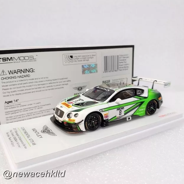 Truescale Bentley Continental Gt3 Team M-sport N 8 Winner 1000km Paul Ricard 2017 V.abril A.soucek M.soulet 1:43 TSM430337