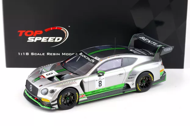 Truescale Bentley Continental Gt3 Team Blancpain N 8 Gt Series Monza 2018 1:18 TS0244