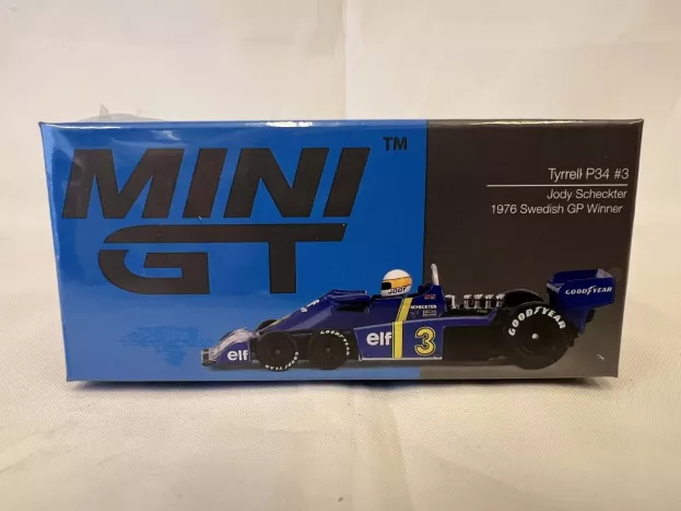Mini GT Tyrrell F1 P34 N 3 6 Wheels N 3 Winner Swedish Gp 1976 Jody Scheckter 1:64 MGT00583-L