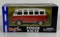Maisto VW Volkswagen Bus Samba 1:40 Pull Back Red & White w/BOX