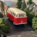 Volkswagen red&white Samba bus 1/40 diecast by Maisto