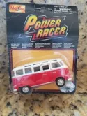Red Maisto 1/40 Diecast Volkswagen VW Samba Bus Power Racer Open Doors Rare 